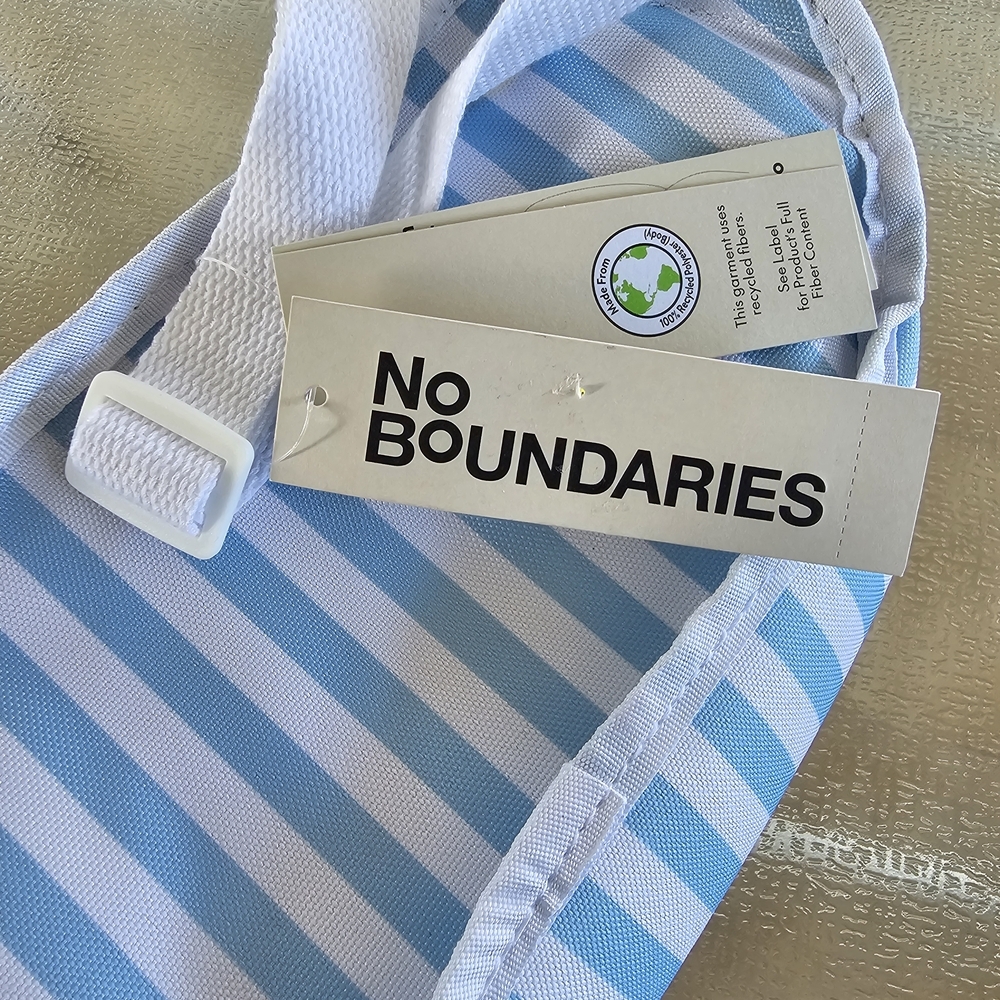 No Boundaries Blue Stripe Cooler Belt Bag Insulated Crossbody Waist Pack Travel - Picture 8 of 9